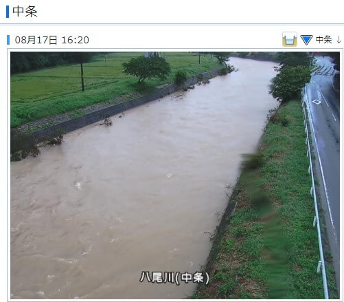 島根の八尾川のライブカメラや現在水位を見る方法は？